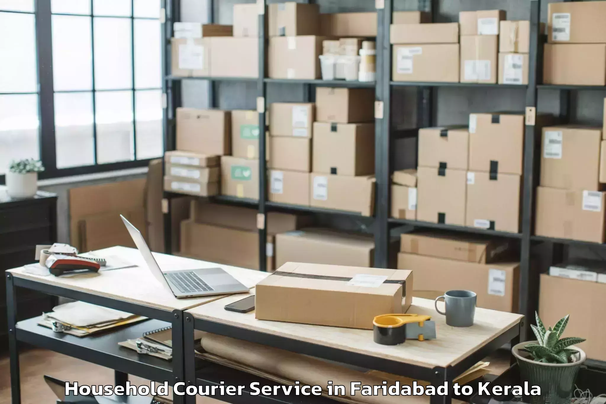 Easy Faridabad to Chavassery Household Courier Booking